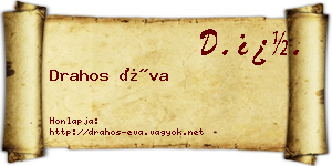 Drahos Éva névjegykártya