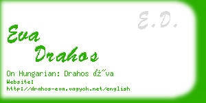 eva drahos business card
